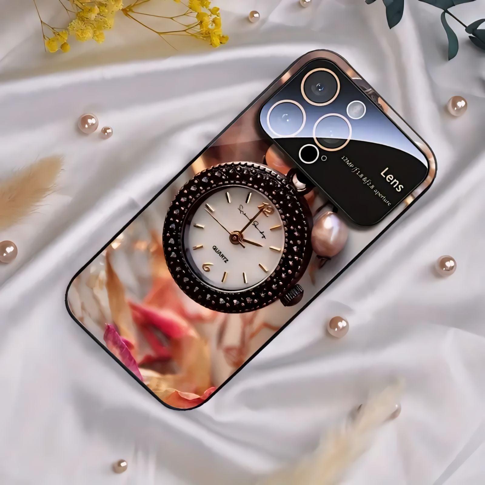 HD Patterns Imitation Glass Phone Case - 3