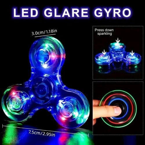Lighted Transparent Fidget Spinner - 3