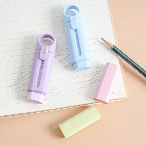 4pcs/pack Push-pull Erasers Retractable Eraser - 2