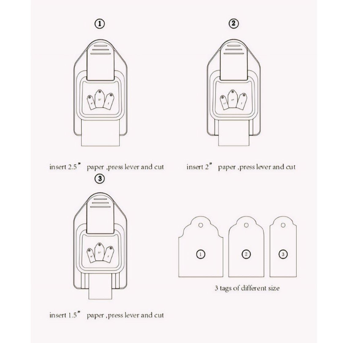Paper punch for product tag cutting - 4
