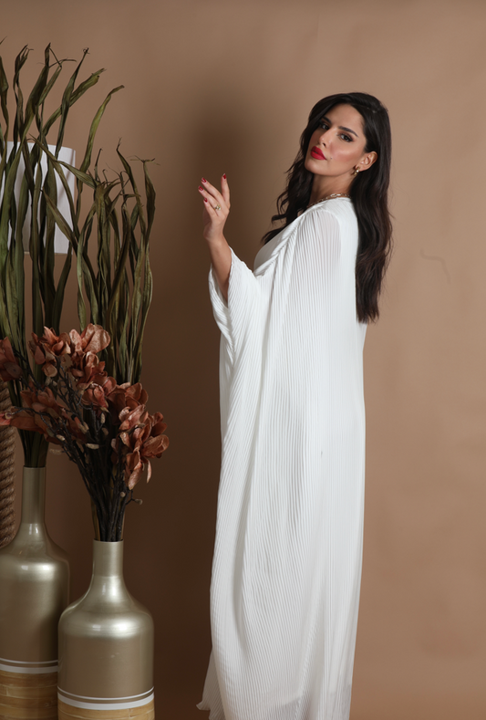 Flounce Sleeve Belted Dress