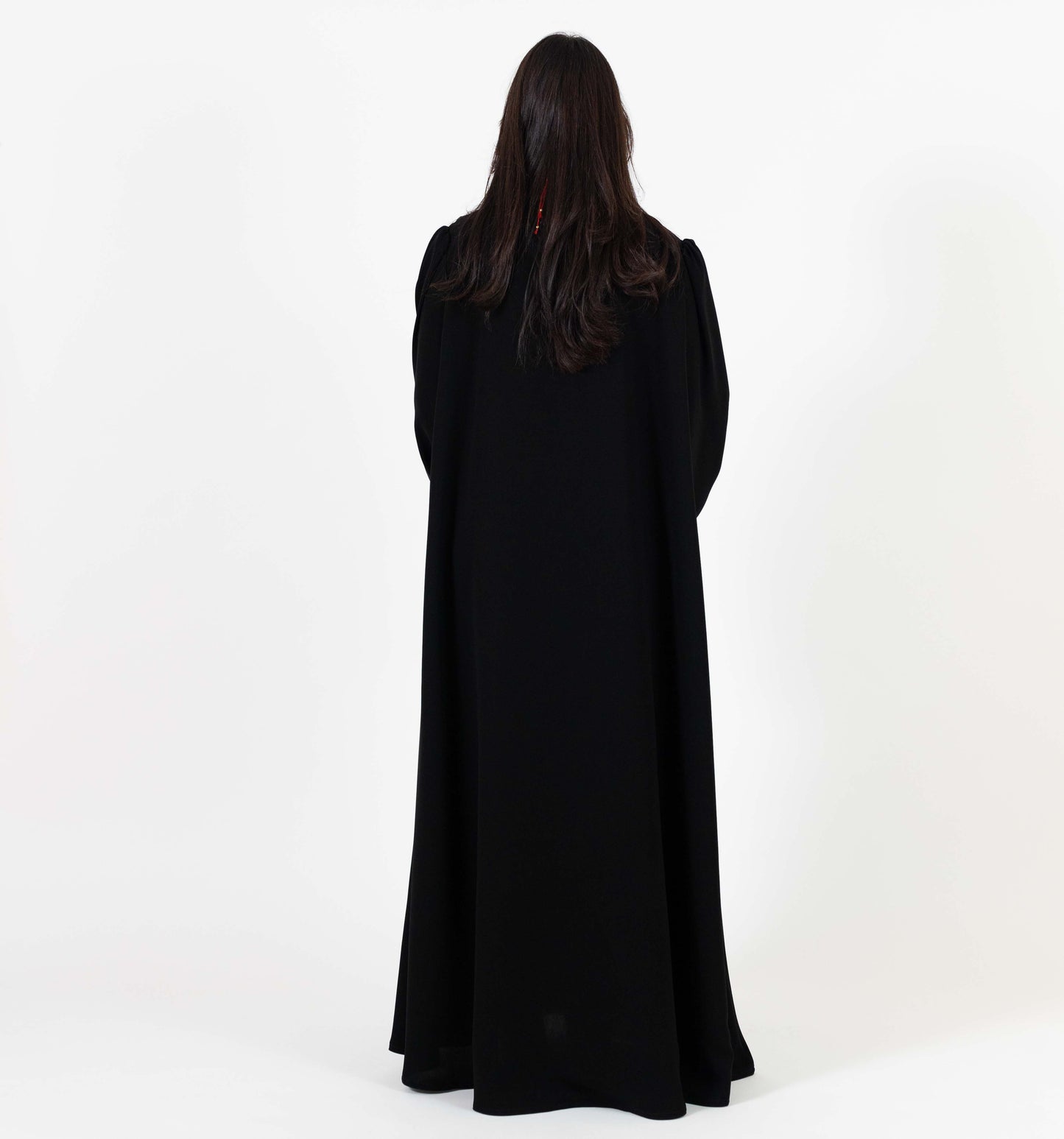 Embroidered Open-Front Abaya