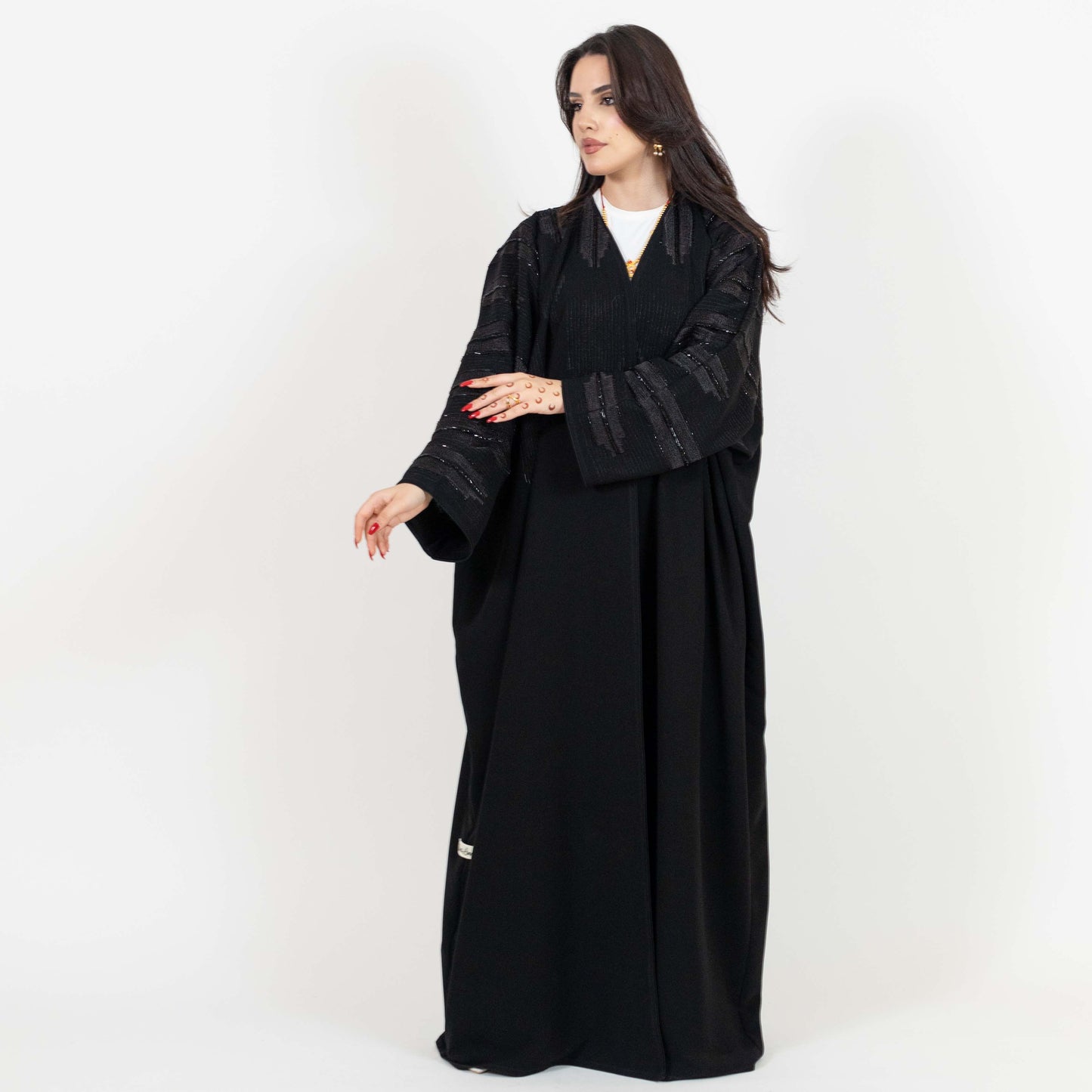 Black Beaded Abaya