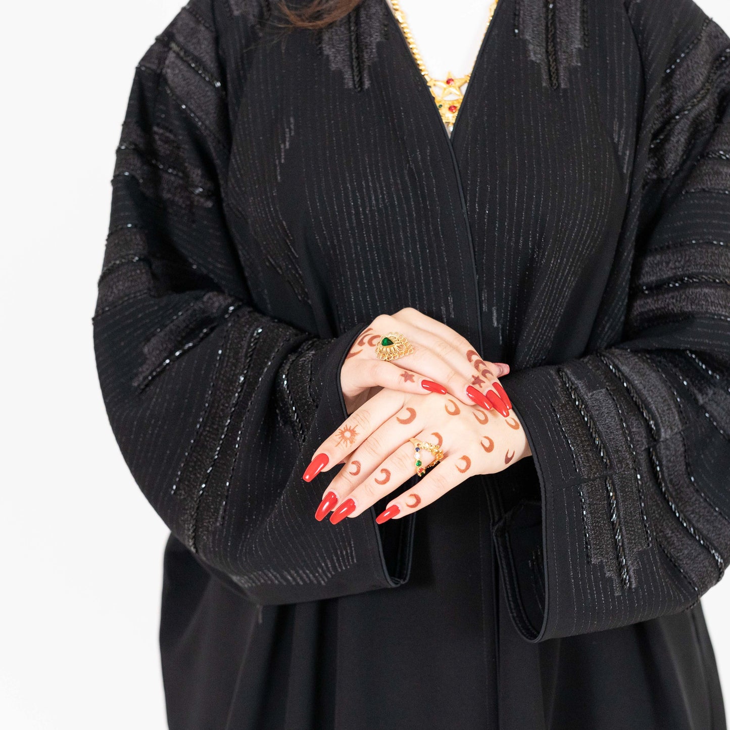 Black Beaded Abaya