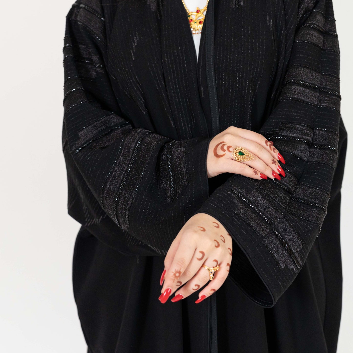 Black Beaded Abaya