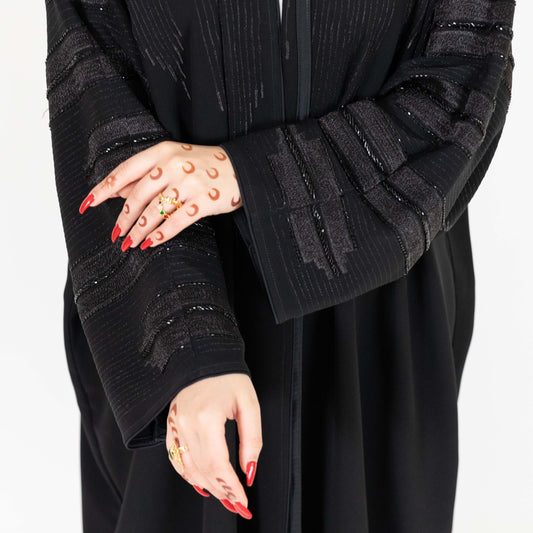 Black Beaded Abaya