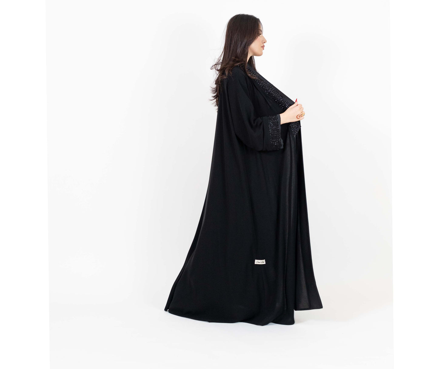 Classic Beaded Black Abaya
