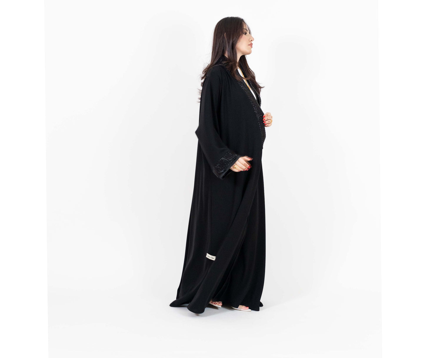 Classic Beaded Black Abaya