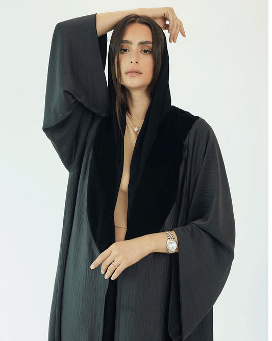 Formal dark gray abaya