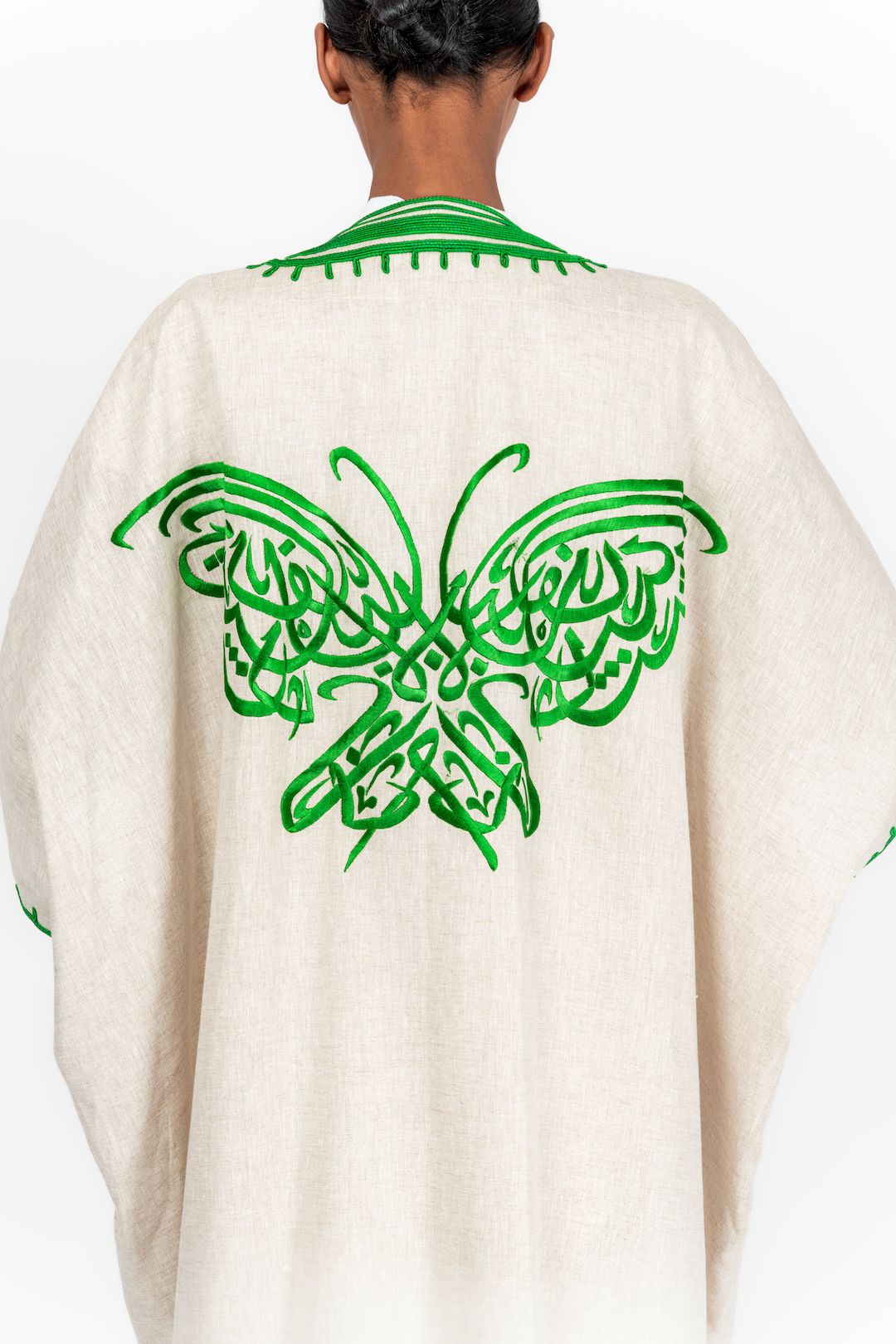 jallabiya off white linen - 1