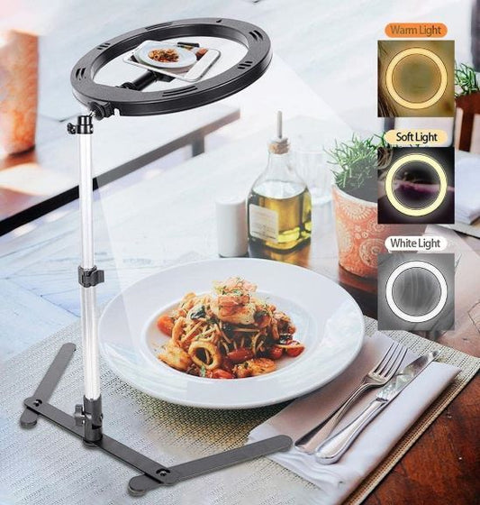 10 - inch Selfie Ring light desk phone holder - 2