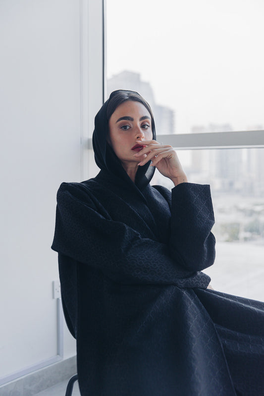 Black elegant abaya - 1