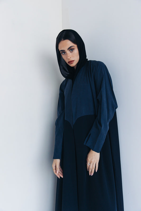 Classic navy abaya - 1