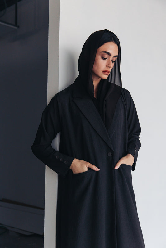 Dark brown formal abaya  - 1
