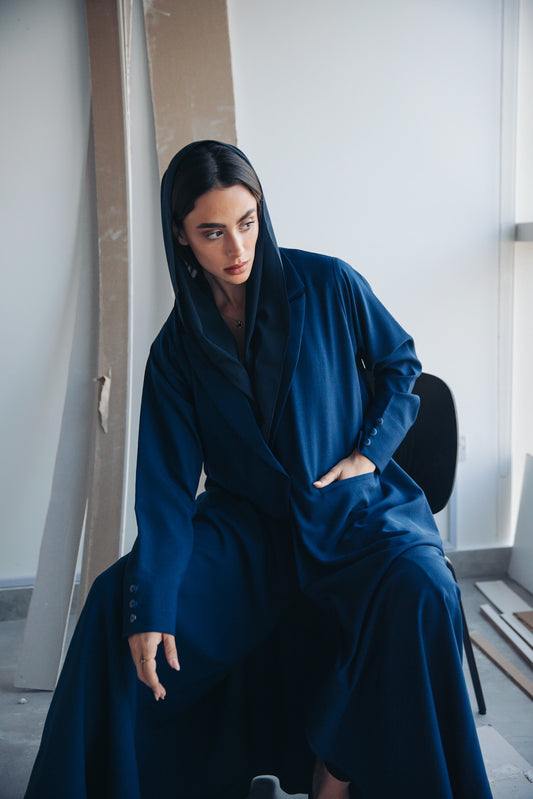 Navy formal abaya - 1