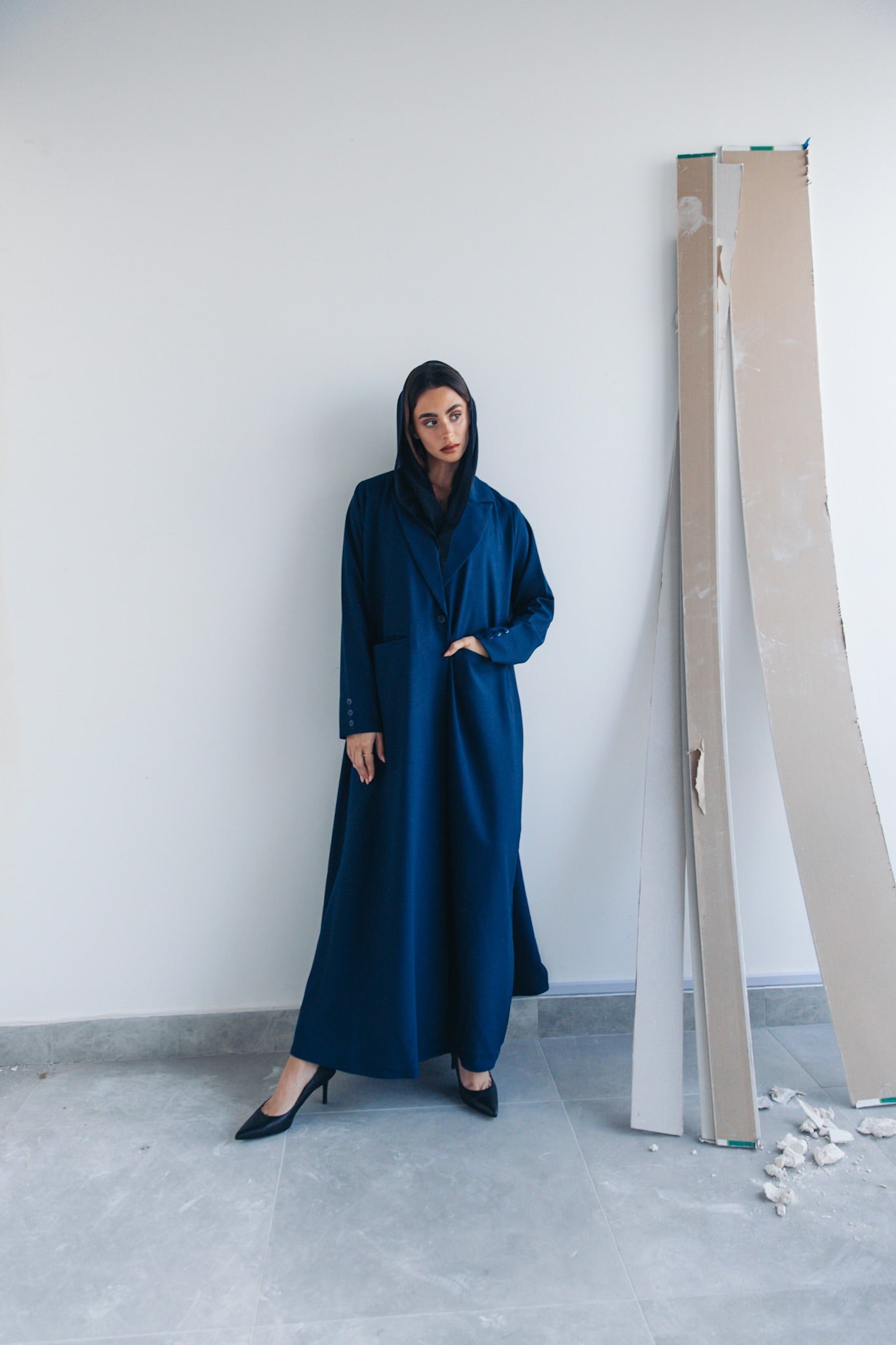 Navy formal abaya - 2