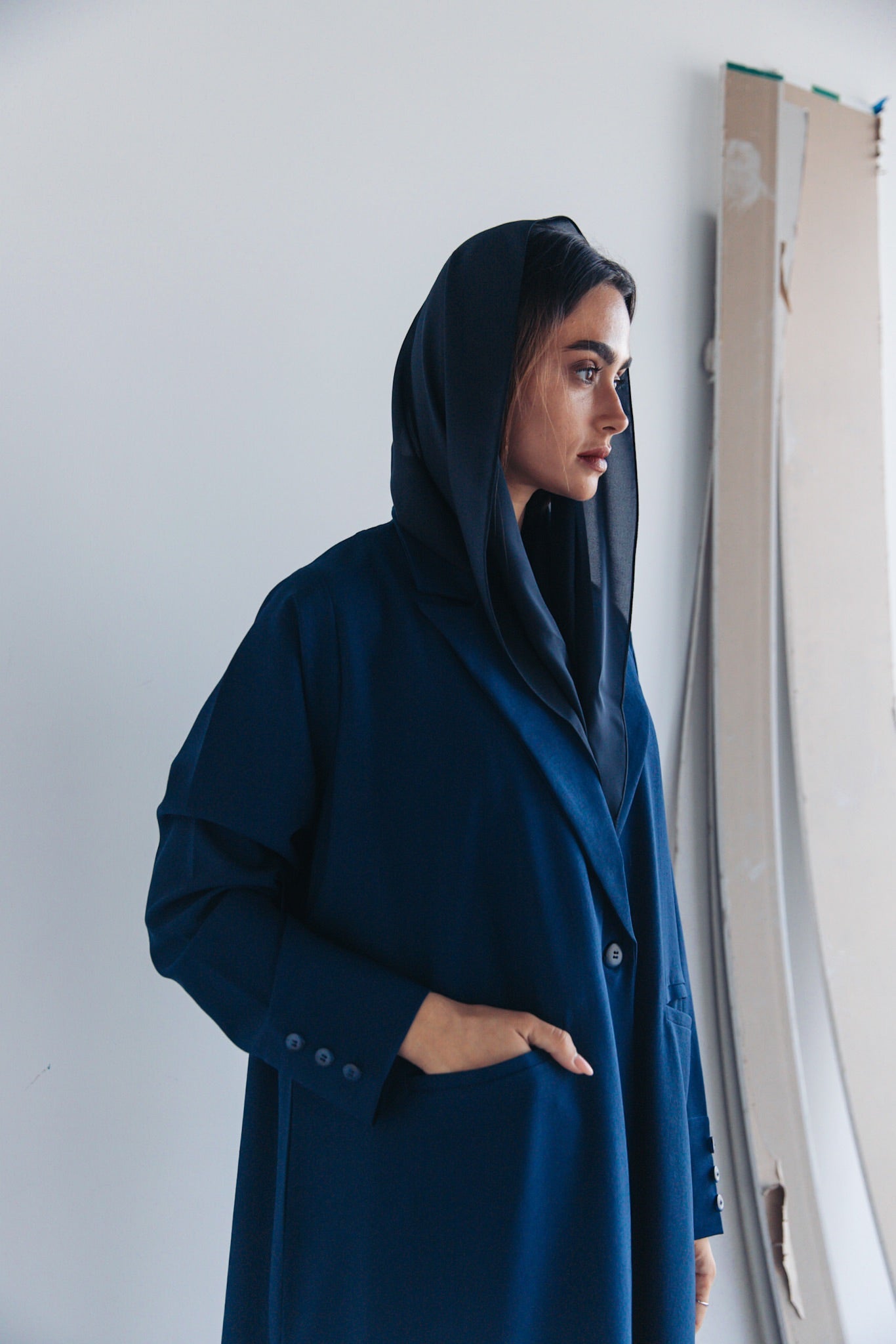 Navy formal abaya - 3