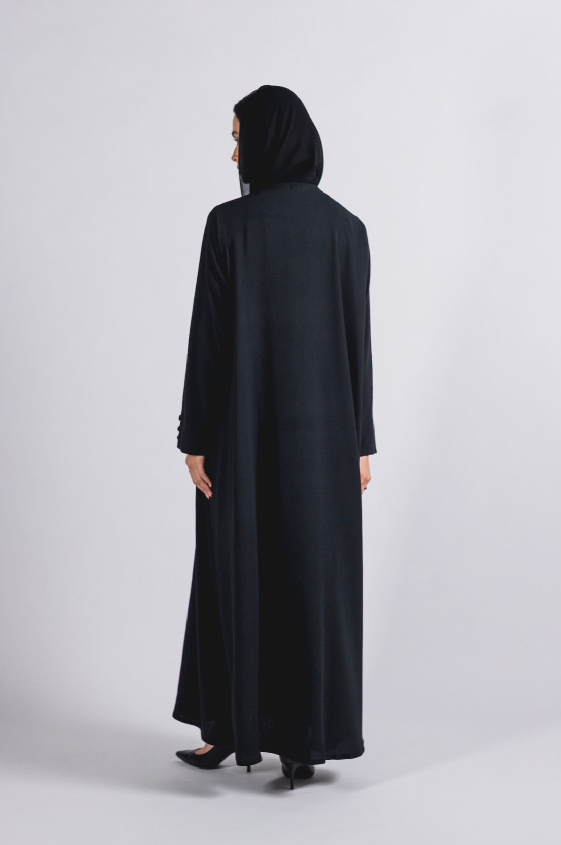 Black and beige abaya - 4