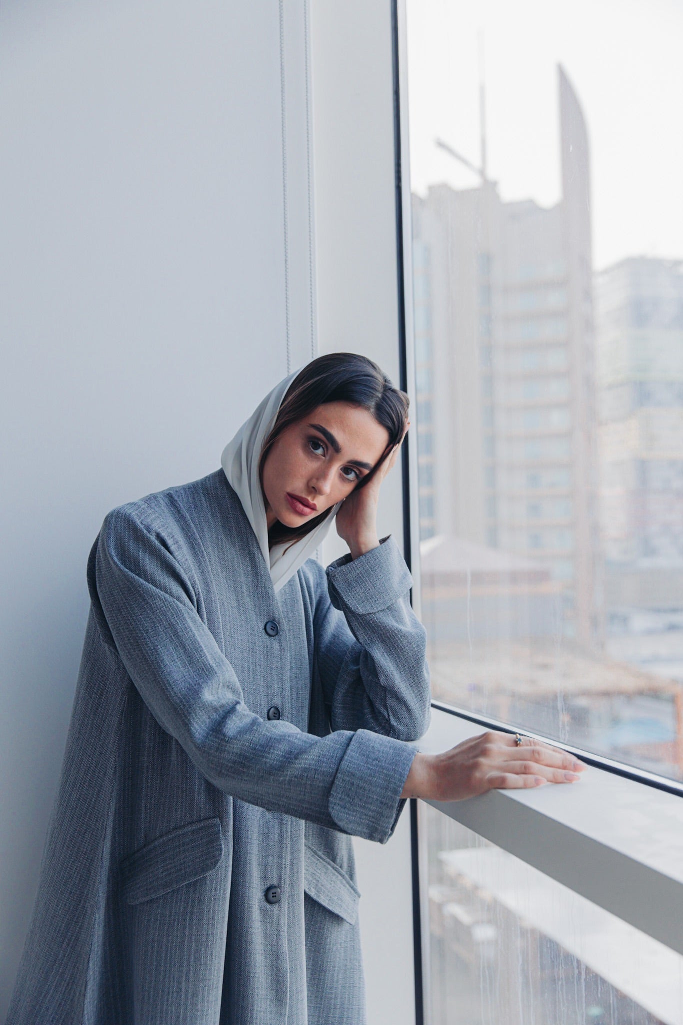 Grey winter abaya - 3