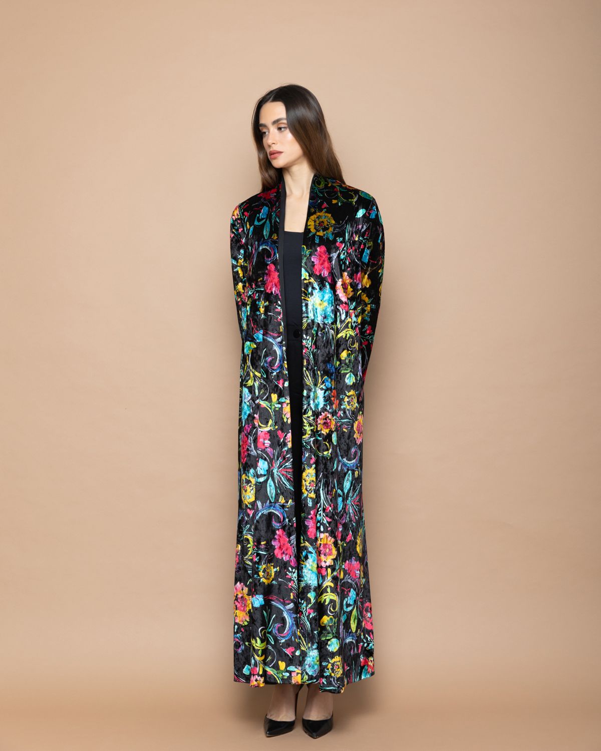 Abaya Velvet - Printed - 1