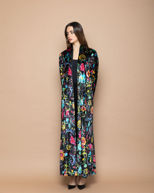 Abaya Velvet - Printed - 1