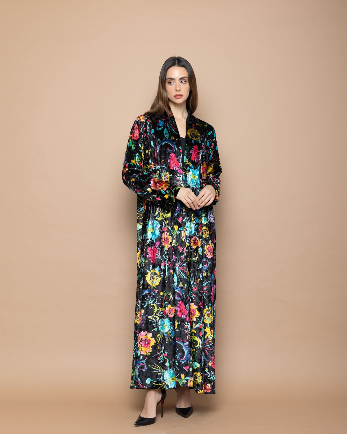 Abaya Velvet - Printed - 3
