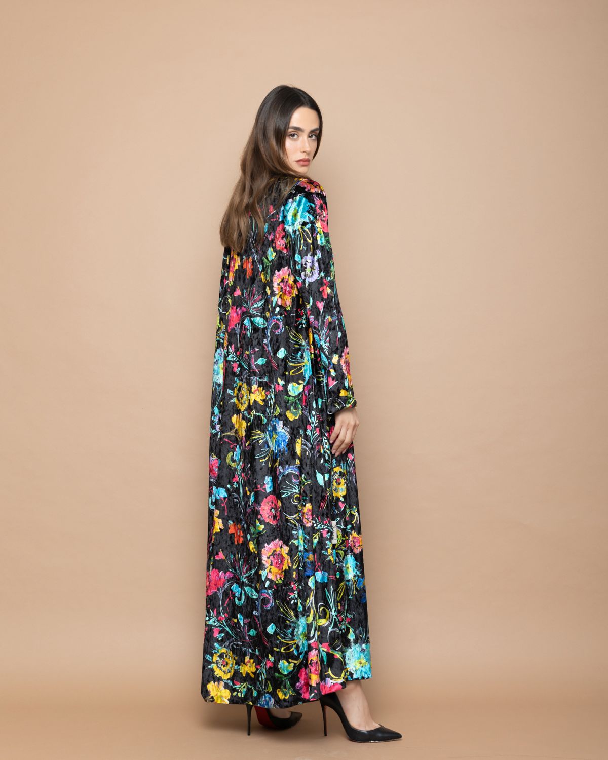 Abaya Velvet - Printed - 5