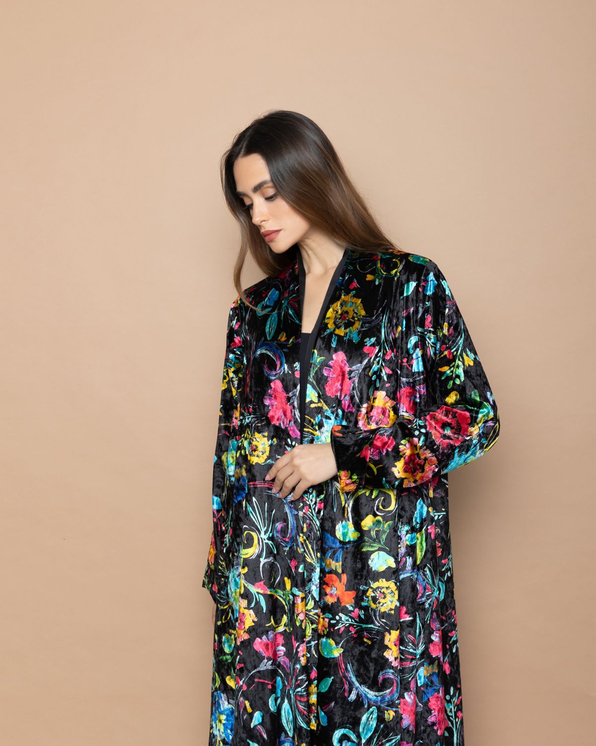 Abaya Velvet - Printed - 6