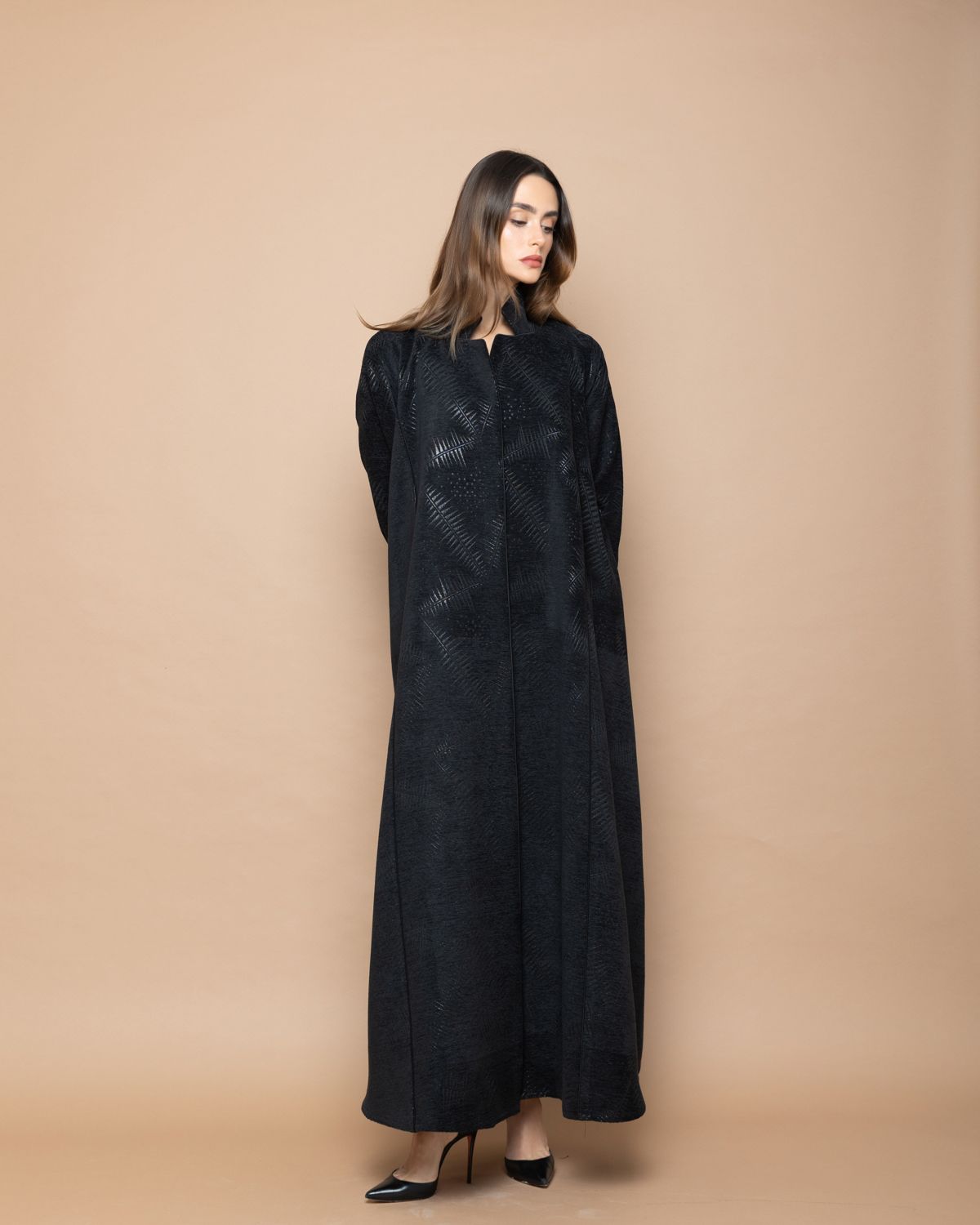 Abaya Velvet - Black - 2