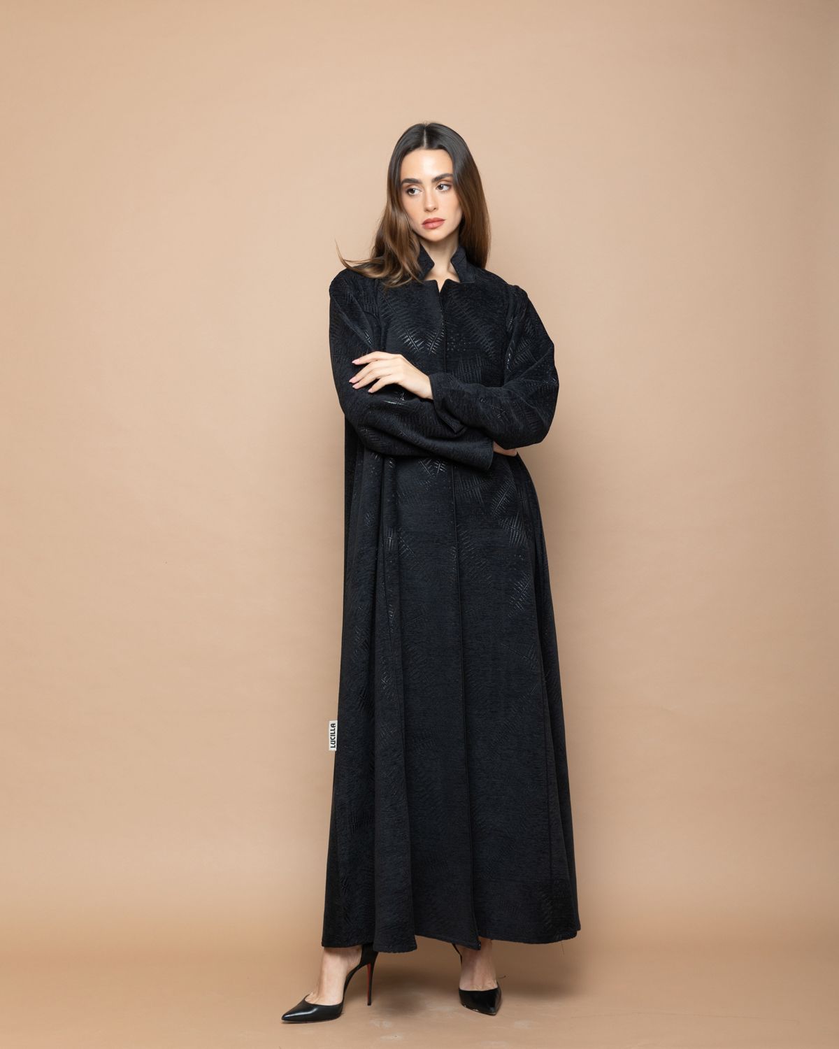 Abaya Velvet - Black - 5
