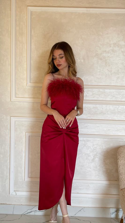 Maroon corset with crystals