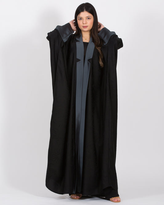Black and gray abaya