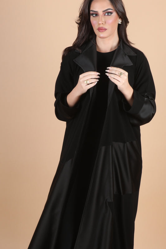 Elegant velvet black abaya