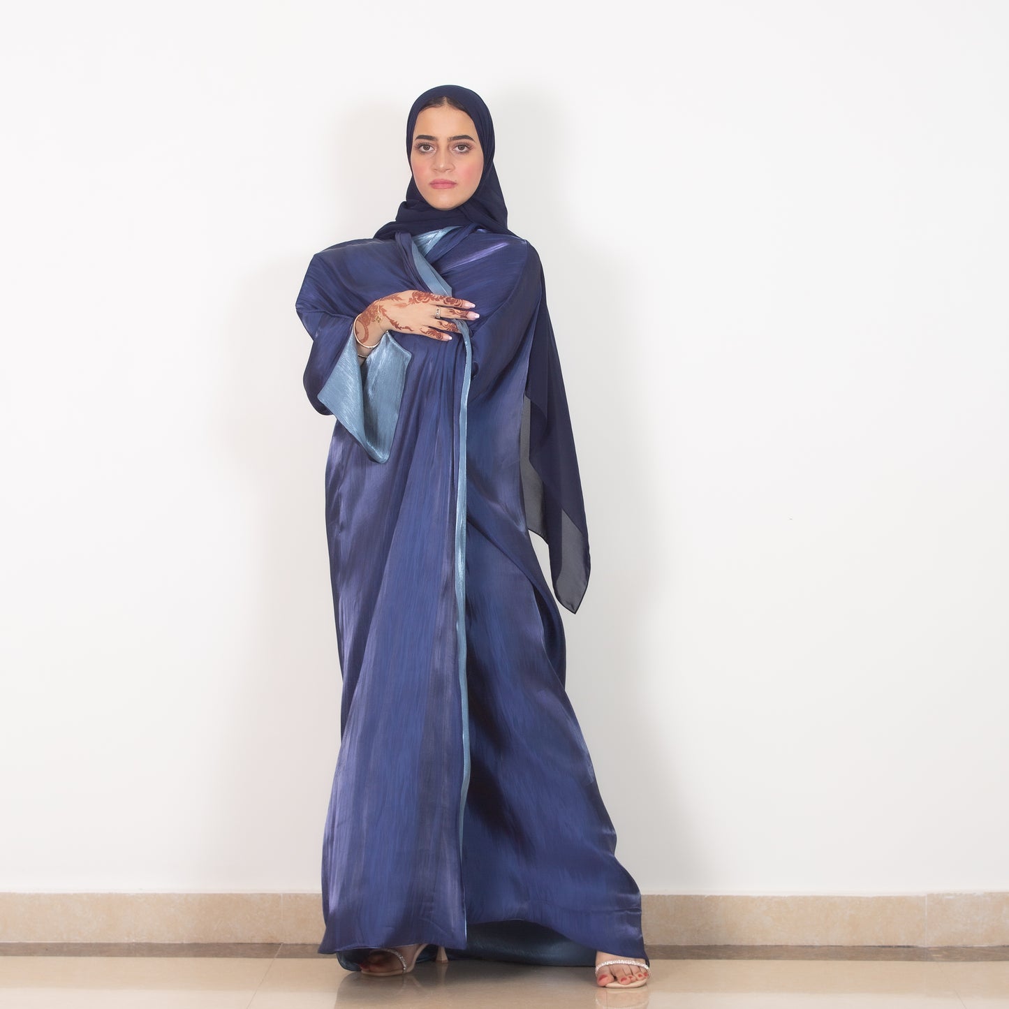 Double sided blue abaya
