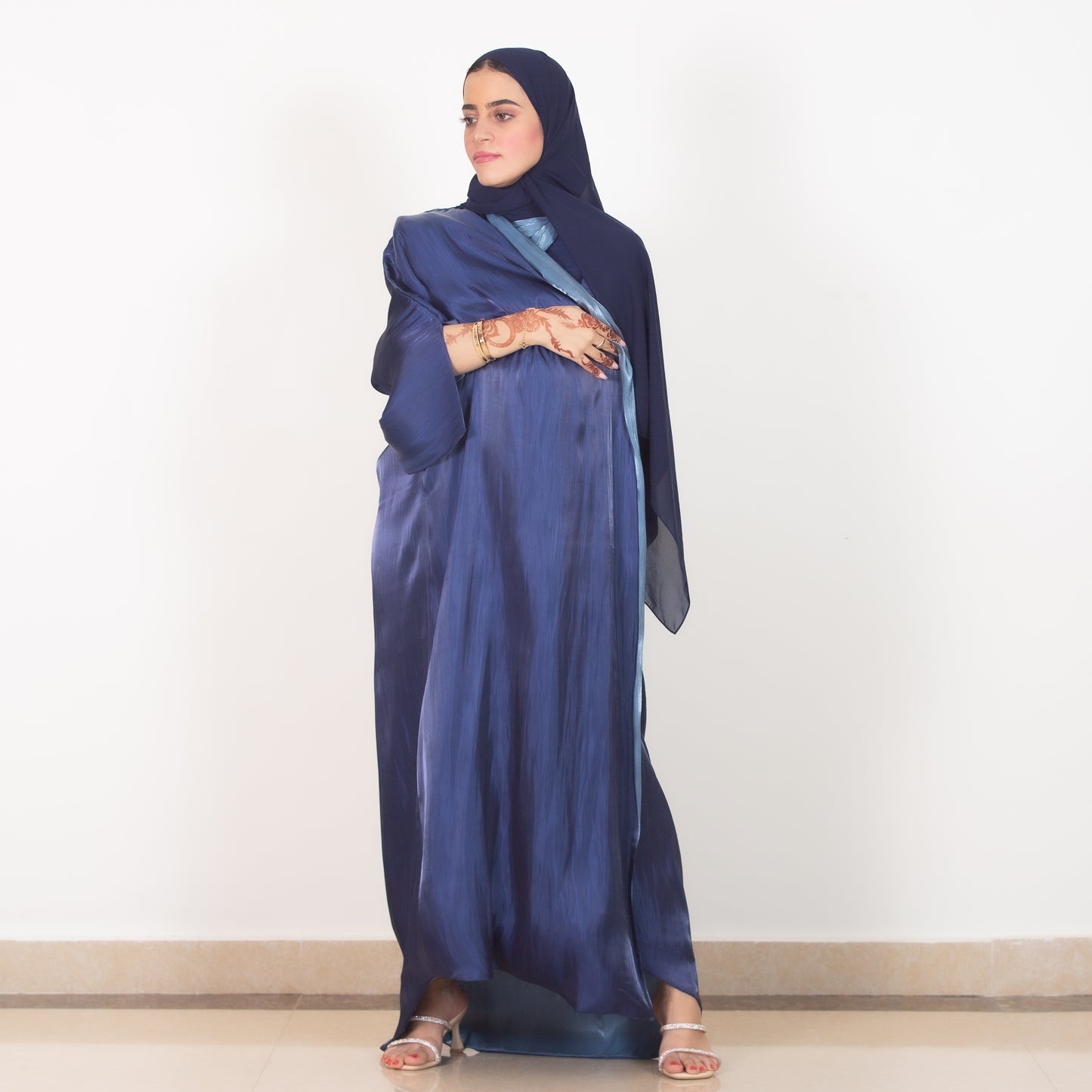 Double sided blue abaya