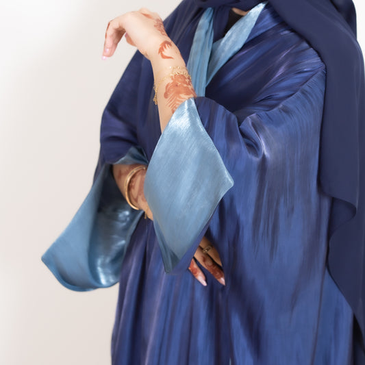 Double sided blue abaya