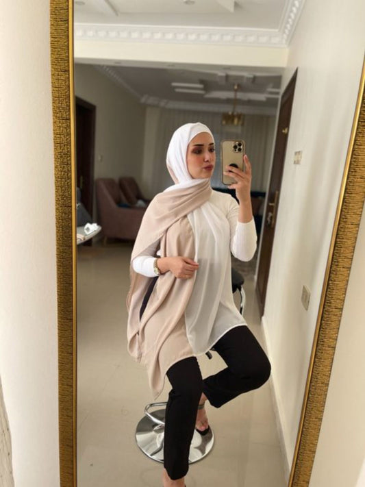 2 Colours Gorgette Hijab/حجاب جورجيت لونين - 1