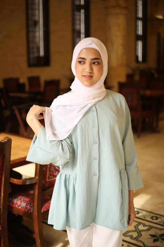 LONG SHIRT - LIGHT GREEN / قميص اخضر فيروزي فاتح - 1