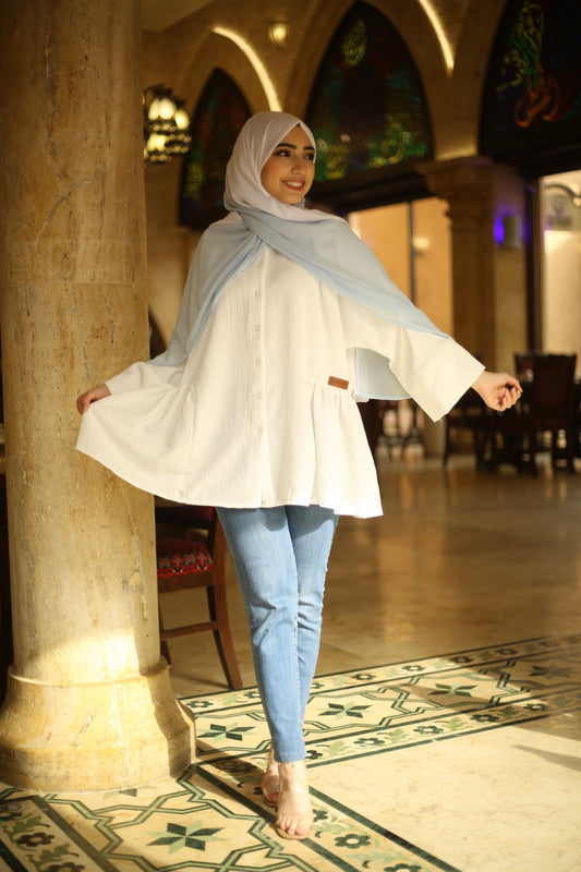 LONG SHIRT- WHITE /قميص ابيض - 1