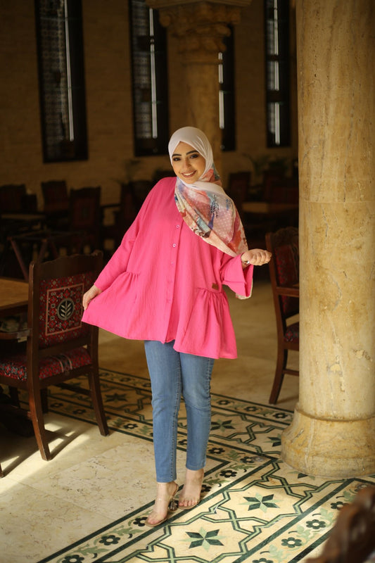 LONG SHIRT- FOSHIA / قميص فوشي - 1