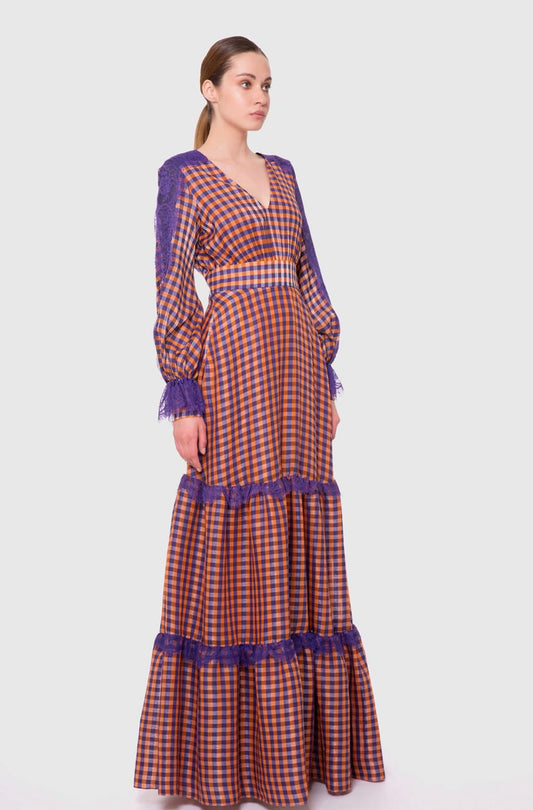 Unique maxi dress with belt