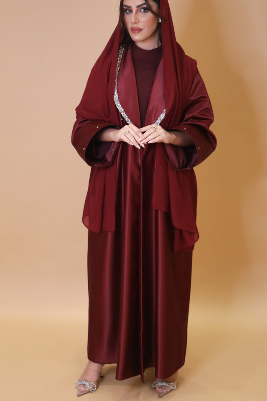 Classic silk abaya
