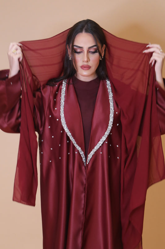 Classic silk abaya