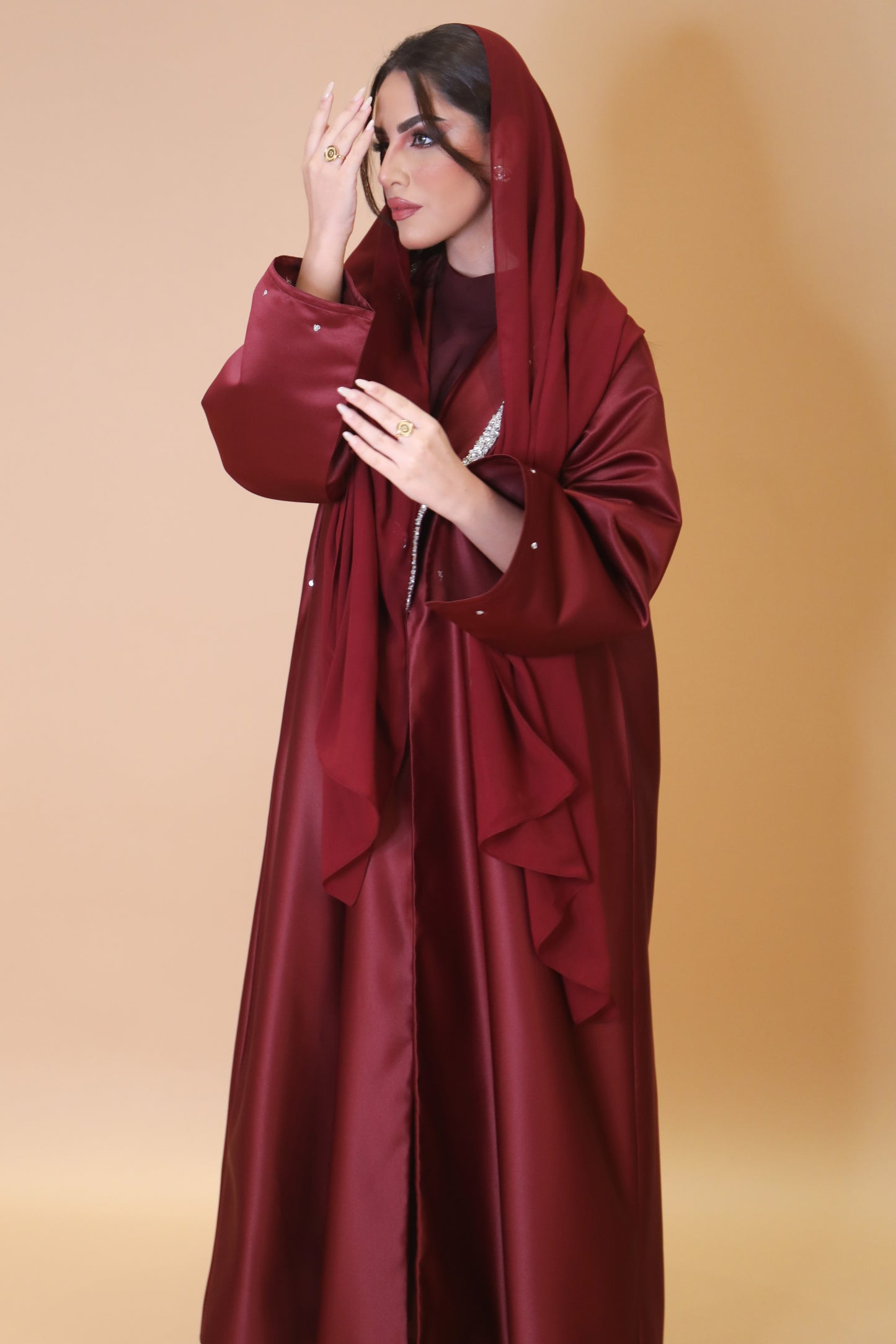 Classic silk abaya