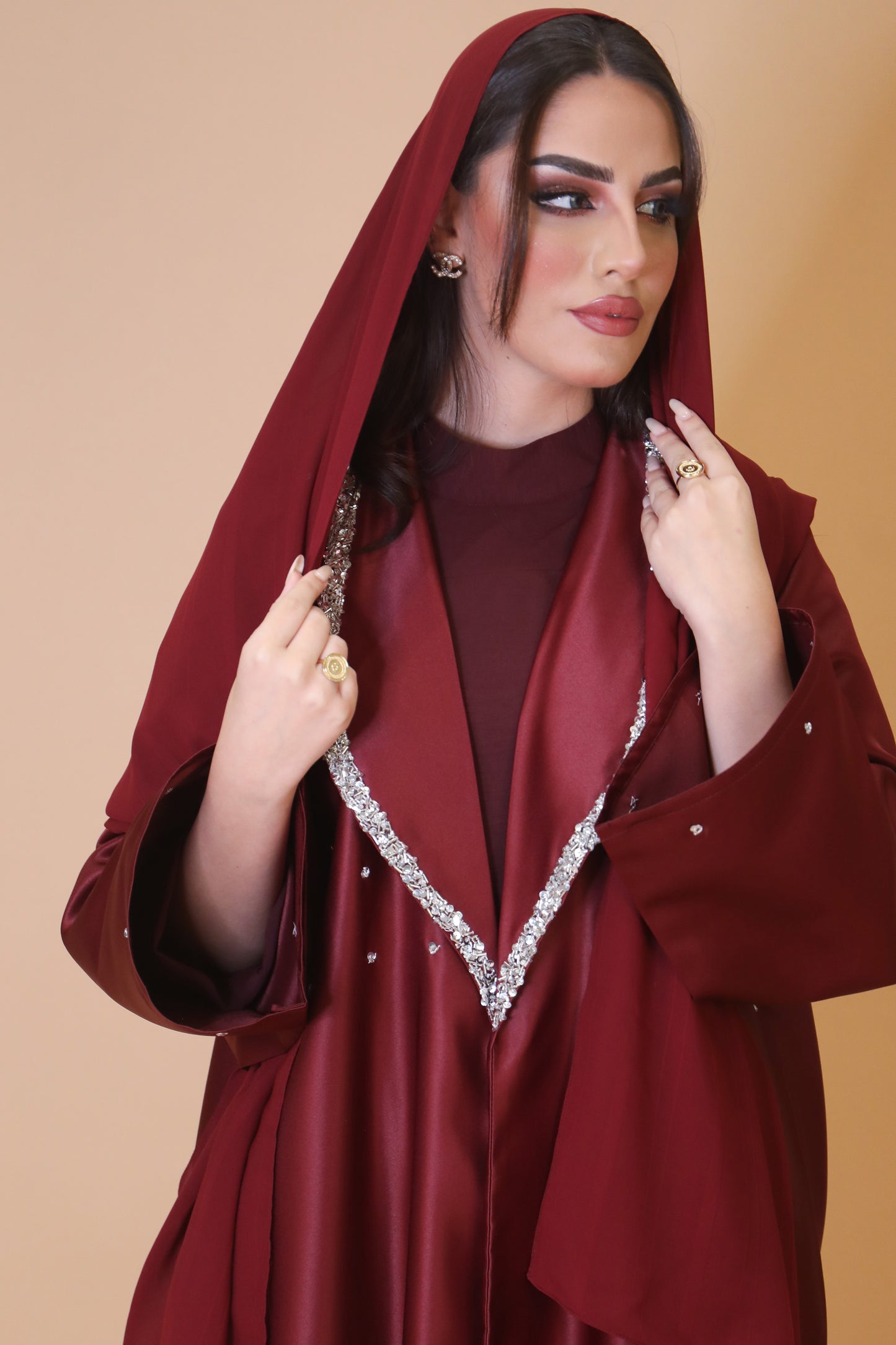 Classic silk abaya