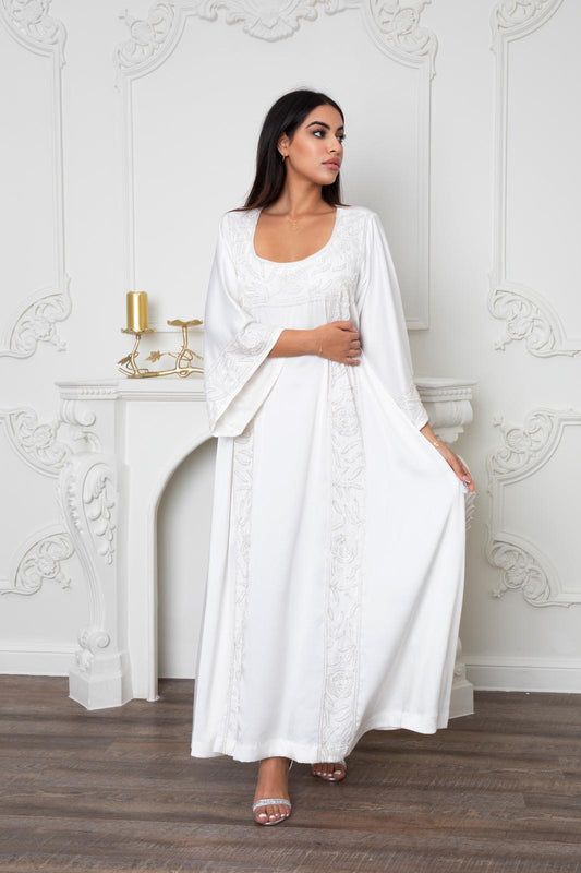 Classy white jalabya