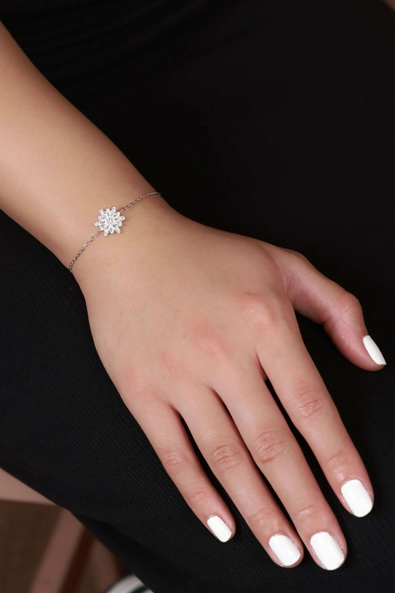 Sterling Silver Snowflake Bracelet - 1