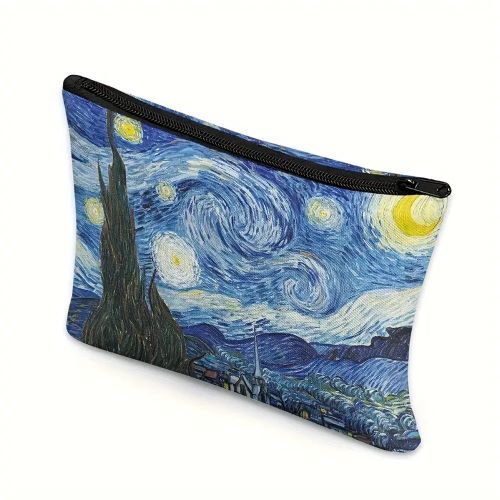 Van Gogh Starry Sky Print Makeup Bag - 1