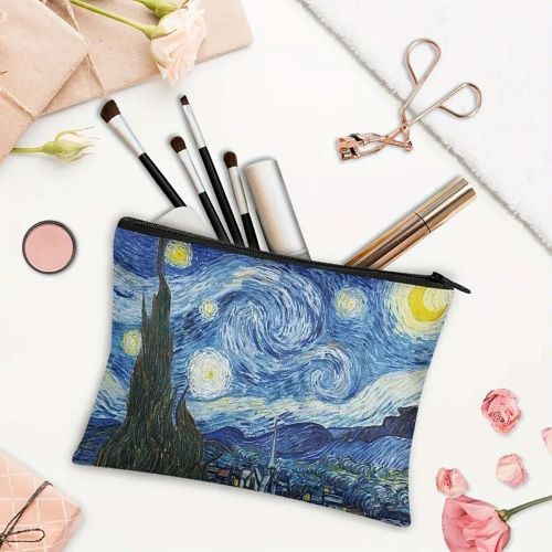 Van Gogh Starry Sky Print Makeup Bag - 2