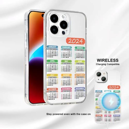 Calendar - Transparent Bright Surdial TPU Color Painting Pattern Phone Case - 2